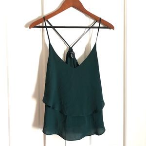 Forever 21 Ruffle Cami in Green